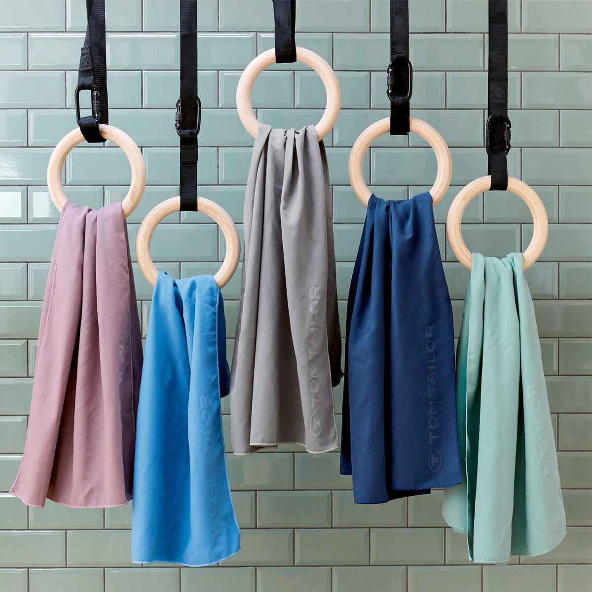 SPORTHANDTUCH Blau  - Blau, Basics, Textil (50/100cm) - Tom Tailor