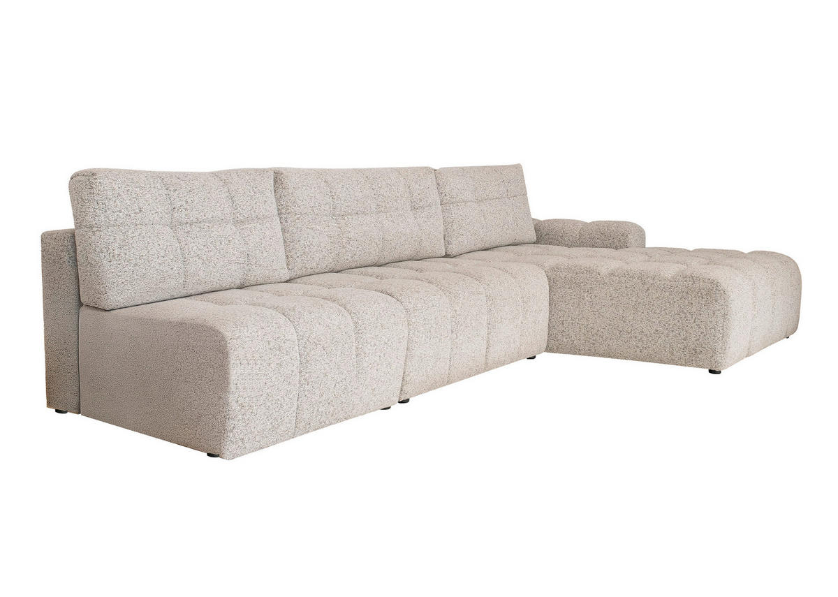ECKSOFA  in Taupe  338/184 cm  - Taupe/Schwarz, Design, Textil (338/184cm) - MID.YOU