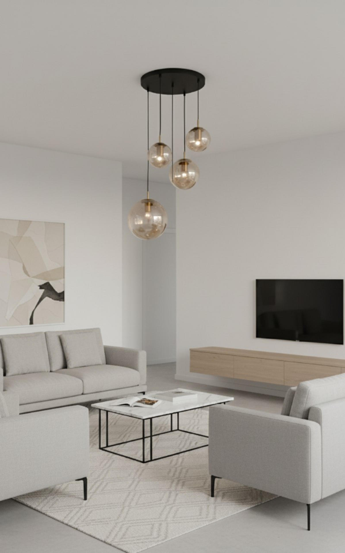 HÄNGELEUCHTE 62/135 cm  - Bernsteinfarben, Trend, Glas/Metall (62/135cm) - Novel