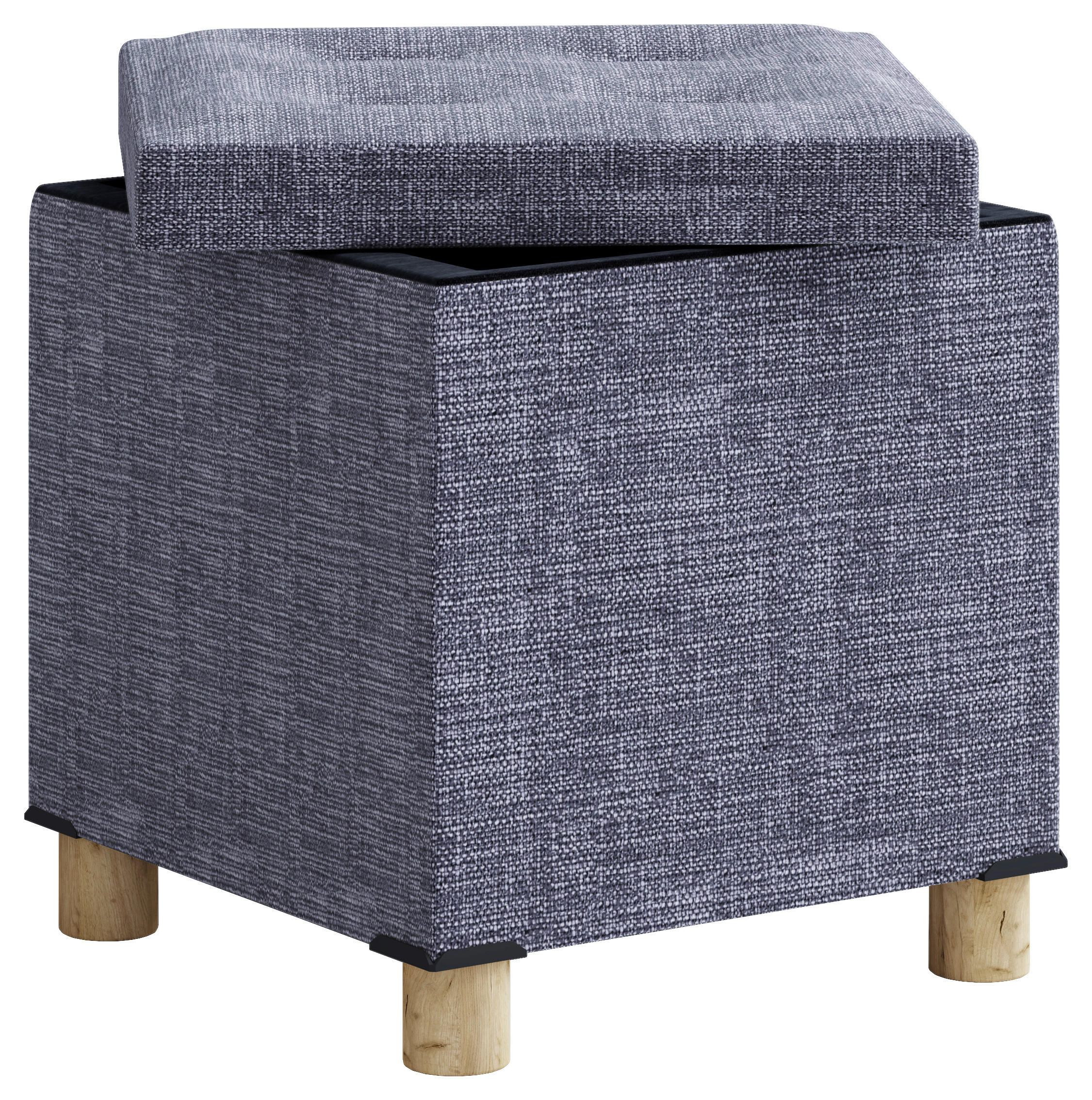 SITZBOX  - Hellgrau/Braun, MODERN, Holzwerkstoff/Textil (38/40/38cm) - MID.YOU