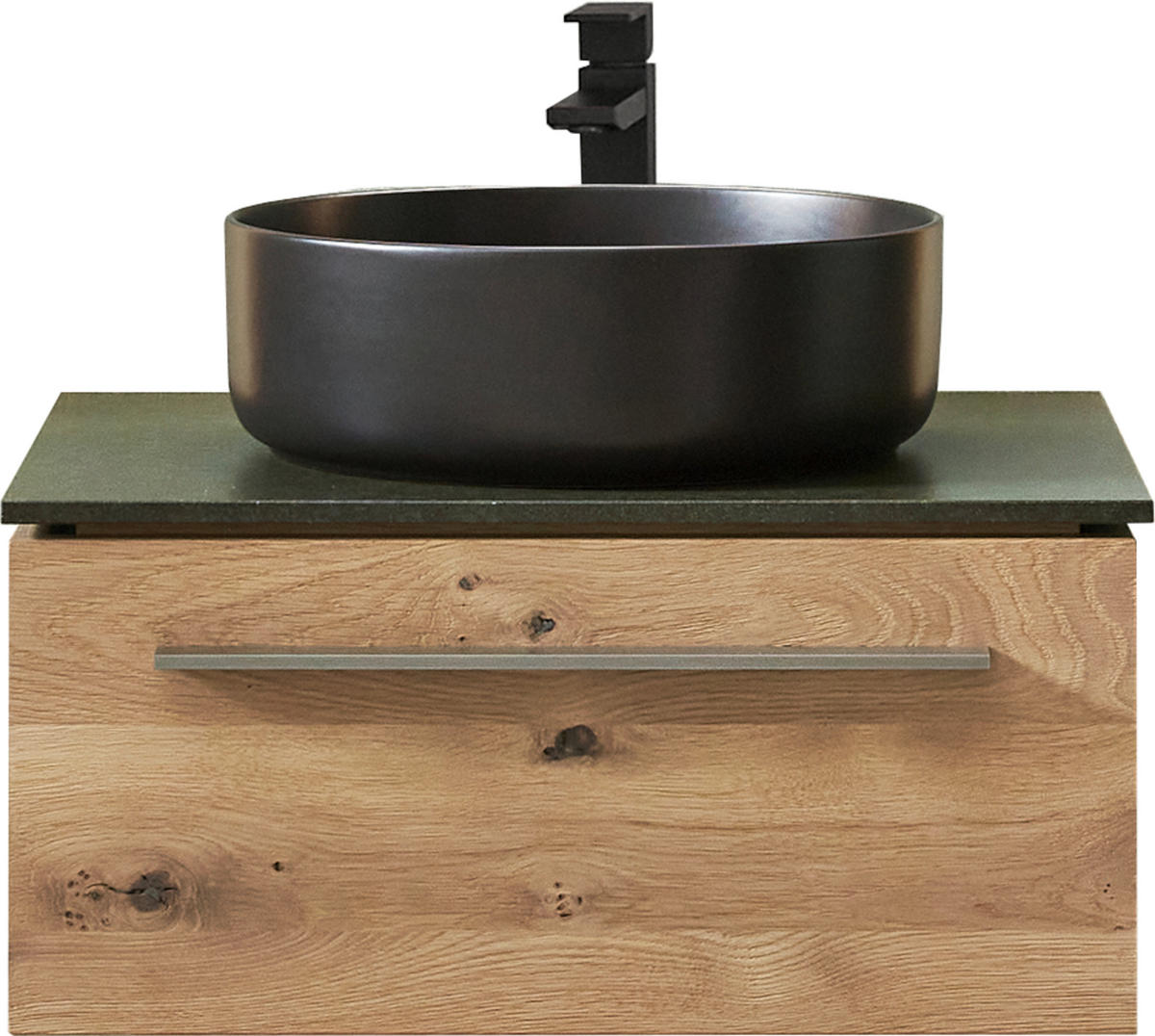 WASCHTISCHKOMBI 55,4 cm  - Eichefarben/Titanfarben, MODERN, Holz/Keramik (55,4cm) - Valdera