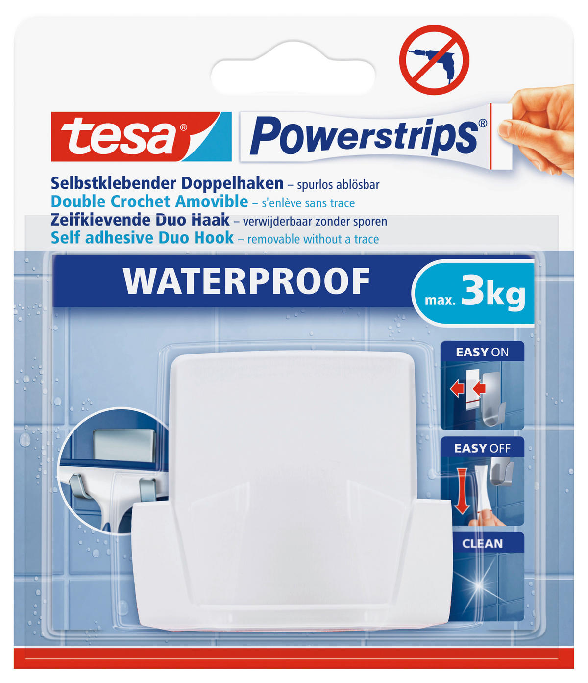 KLEBEHAKEN  in Weiß  - Weiß, Basics, Kunststoff (6,67/6,3/3,22cm) - Tesa