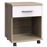 RULLHURTS 46/58/40 cm  - vit/aluminiumfärg, Klassisk, trämaterial/plast (46/58/40cm) - Carryhome