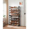 SCHUHREGAL 92.5/163.5/30.7 cm  - Schwarz/Grau, Trend, Metall (92.5/163.5/30.7cm) - Boxxx