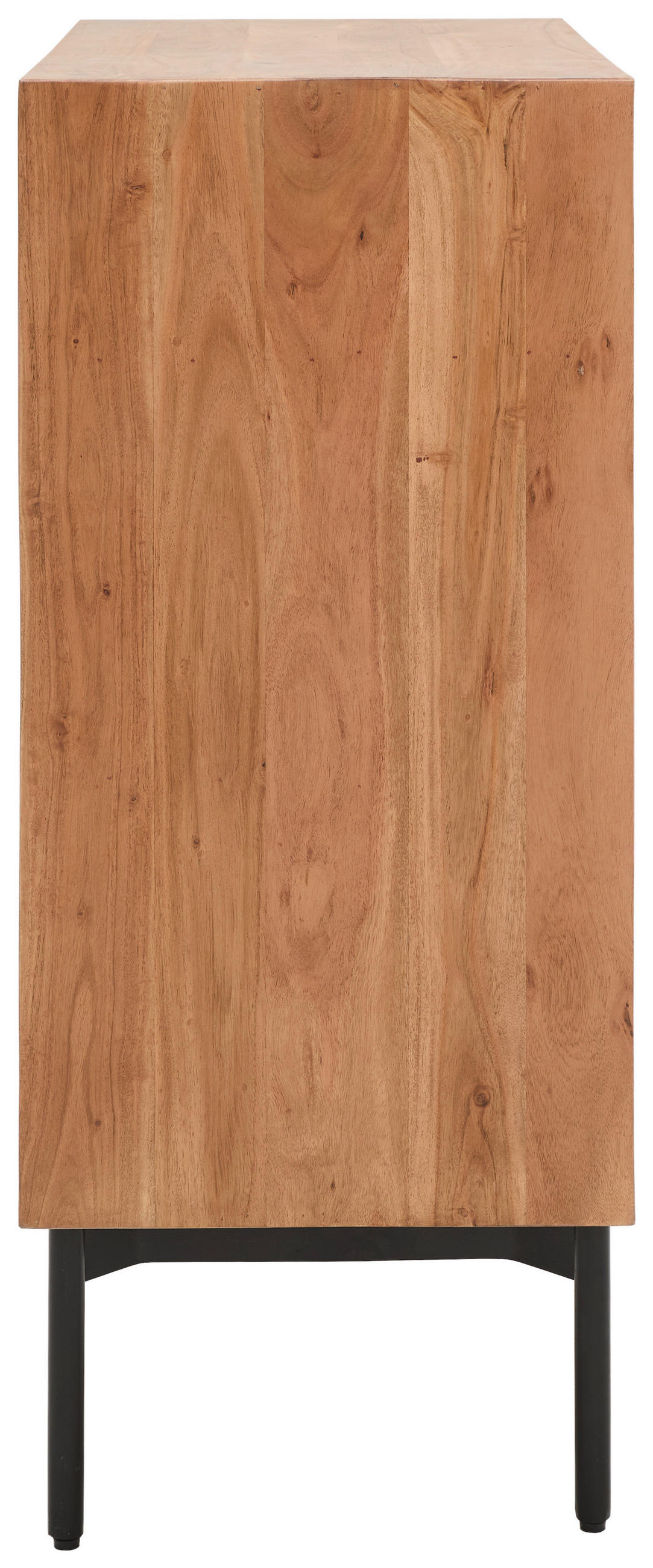 KOMMODE Doha  in 80/101/42 cm  - Schwarz/Naturfarben, KONVENTIONELL, Holz/Metall (80/101/42cm) - Livetastic