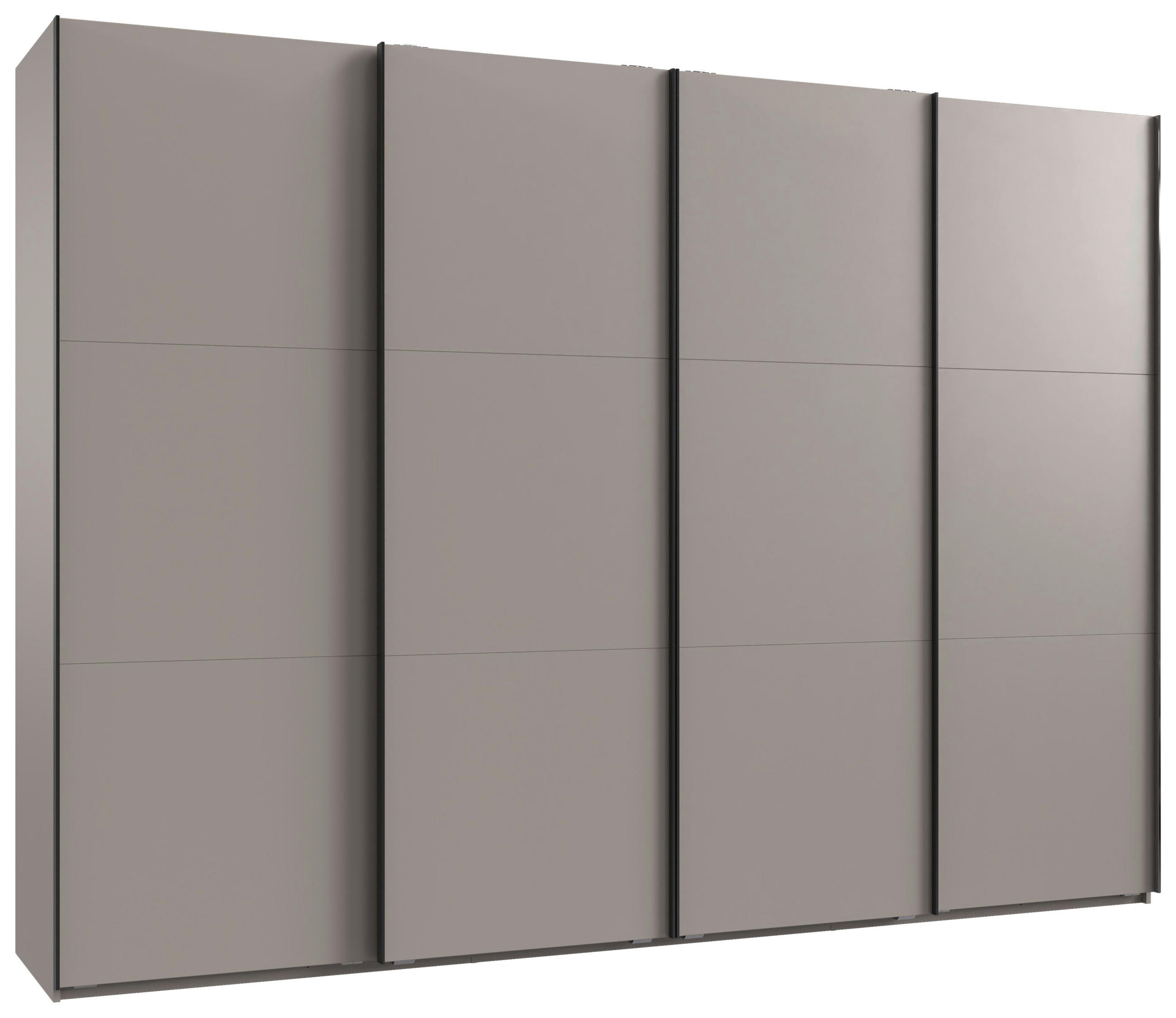 SCHWEBETÜRENSCHRANK 300/216/65 cm 4-türig Sahara  - Schwarz/Sahara, MODERN, Holzwerkstoff/Metall (300/216/65cm) - MID.YOU