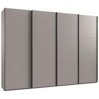 SCHWEBETÜRENSCHRANK 300/216/65 cm 4-türig Sahara  - Schwarz/Sahara, MODERN, Holzwerkstoff/Metall (300/216/65cm) - MID.YOU