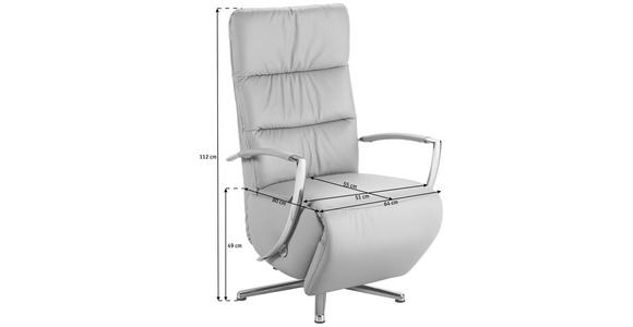 RELAXSESSEL in Leder Currygelb  - Chromfarben/Currygelb, Design, Leder/Metall (64/112/80cm) - Cantus