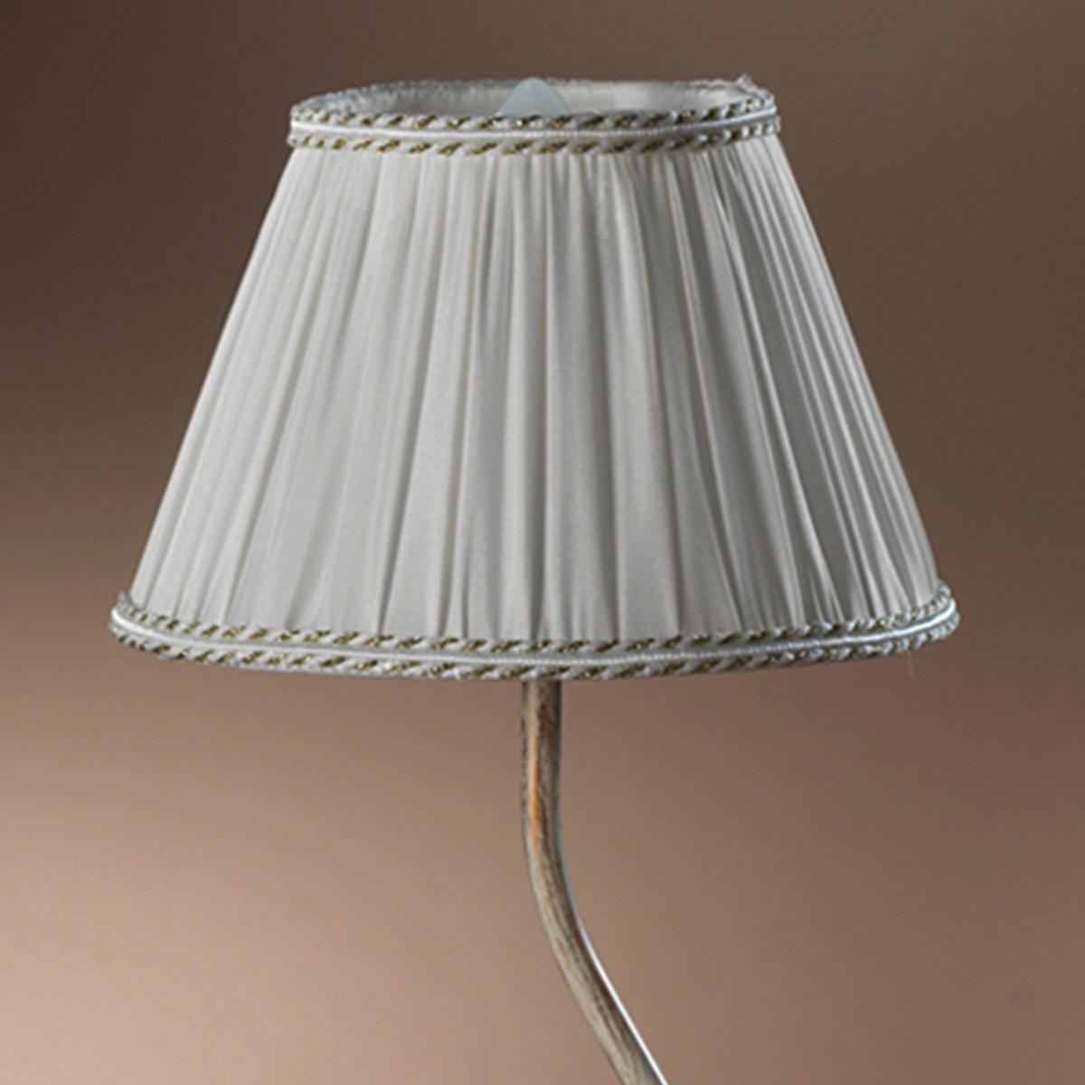 TISCHLEUCHTE Vivienne 20/20/40 cm   - Perlmutt/Cappuccino, KONVENTIONELL, Kunststoff/Textil (20/20/40cm)