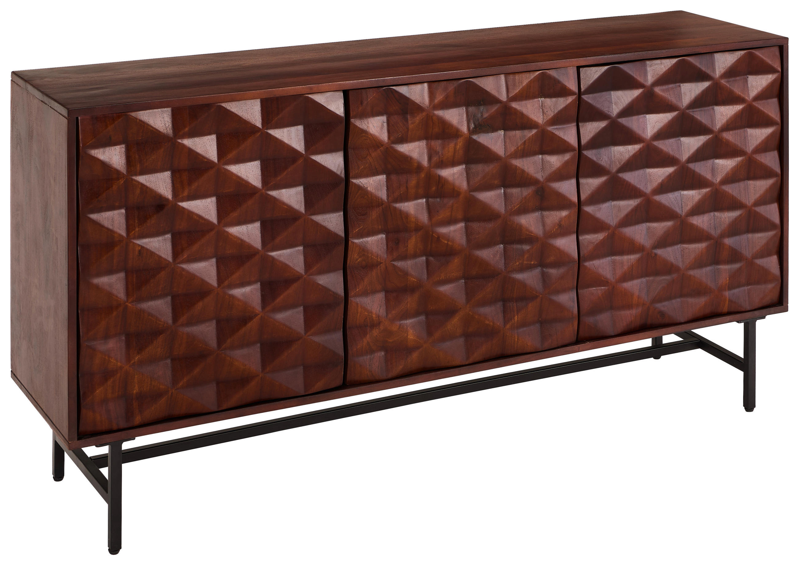 SIDEBOARD  160/80/40 cm  - Schwarz/Braun, KONVENTIONELL, Holz/Kunststoff (160/80/40cm) - Livetastic