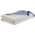 STRANDTUCH PALSTEK Blau, Beige 90/180 cm  - Blau/Beige, Textil (90/180cm) - Esposa