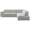 ECKSOFA Hellgrau Cord  - Hellgrau/Schwarz, Design, Kunststoff/Textil (270/210cm) - Pure Home Lifestyle