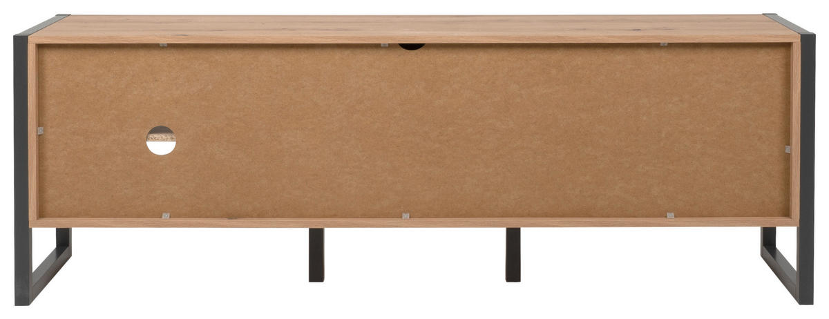 KOMODA POD TELEVIZI, antracitová, barvy dubu, 160/55/40 cm - barvy dubu/antracitová, Moderní, kompozitní dřevo (160/55/40cm) - MID.YOU