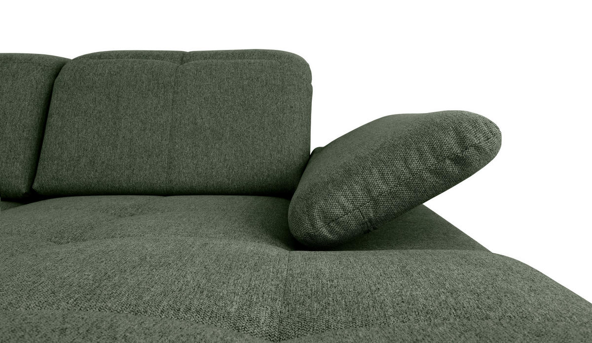 WOHNLANDSCHAFT in Grün  - Grau/Grün, Design, Textil/Metall (215/328/173cm) - MID.YOU