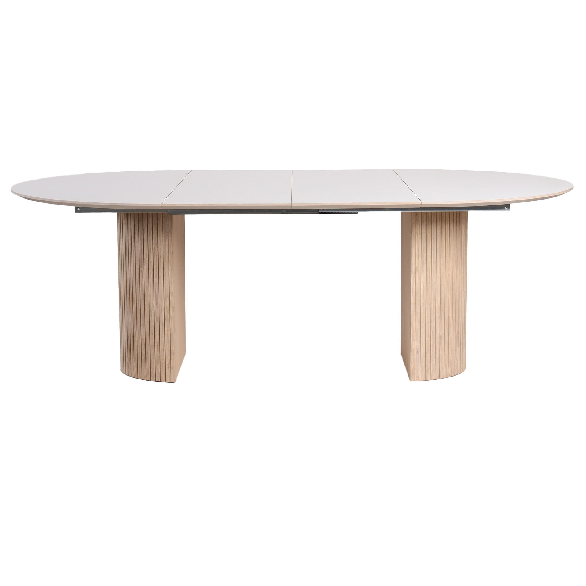 MATBORD i trä, plast, trämaterial 130-220/130/75 cm   - vit/ek Bianco, Modern, trämaterial/trä (130-220/130/75cm) - Niels Andersson