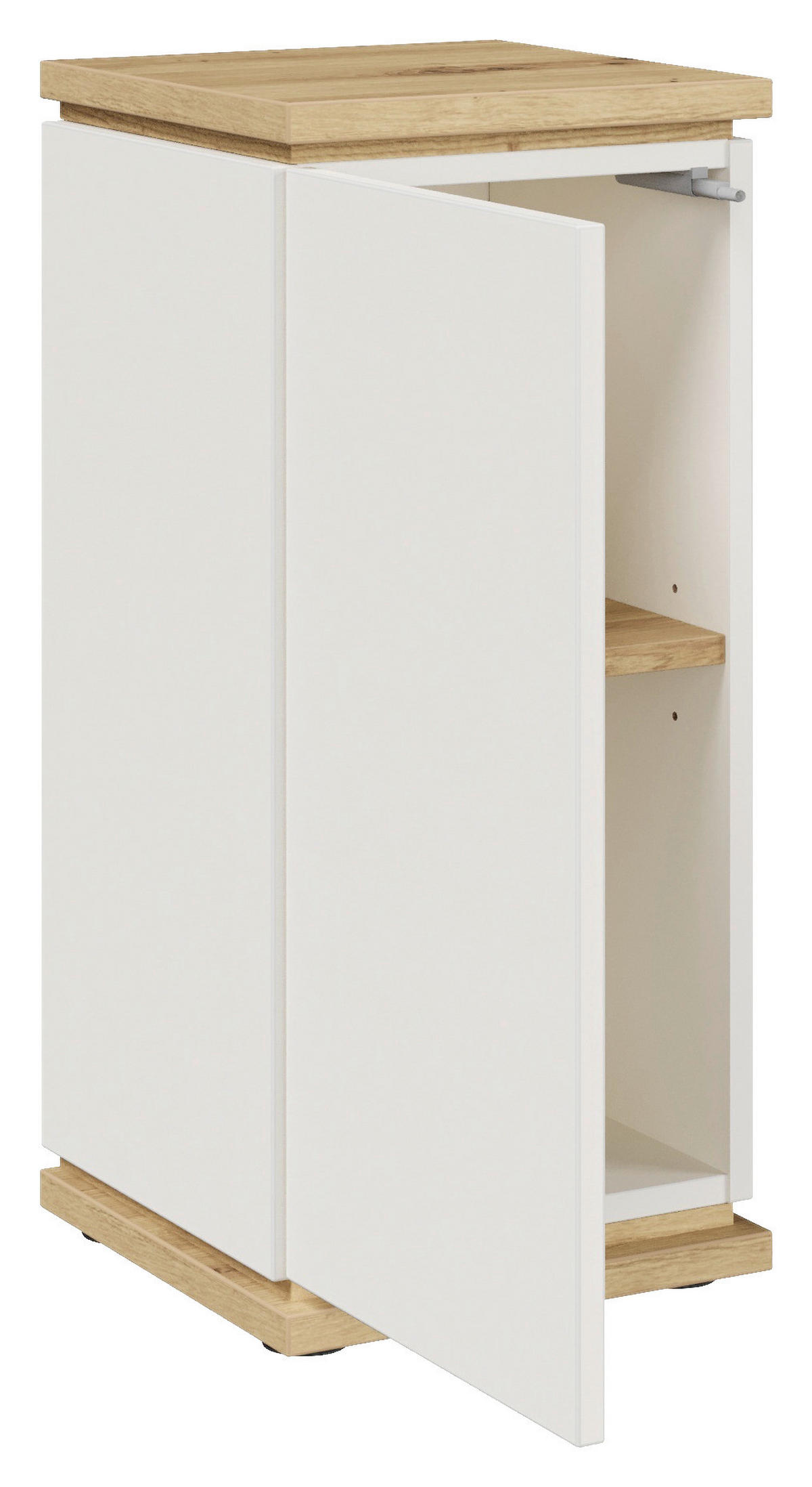 BLUMENSTÄNDER Holzwerkstoff  - Weiß/Eiche Artisan, KONVENTIONELL, Holzwerkstoff (30/66/30cm) - Xora