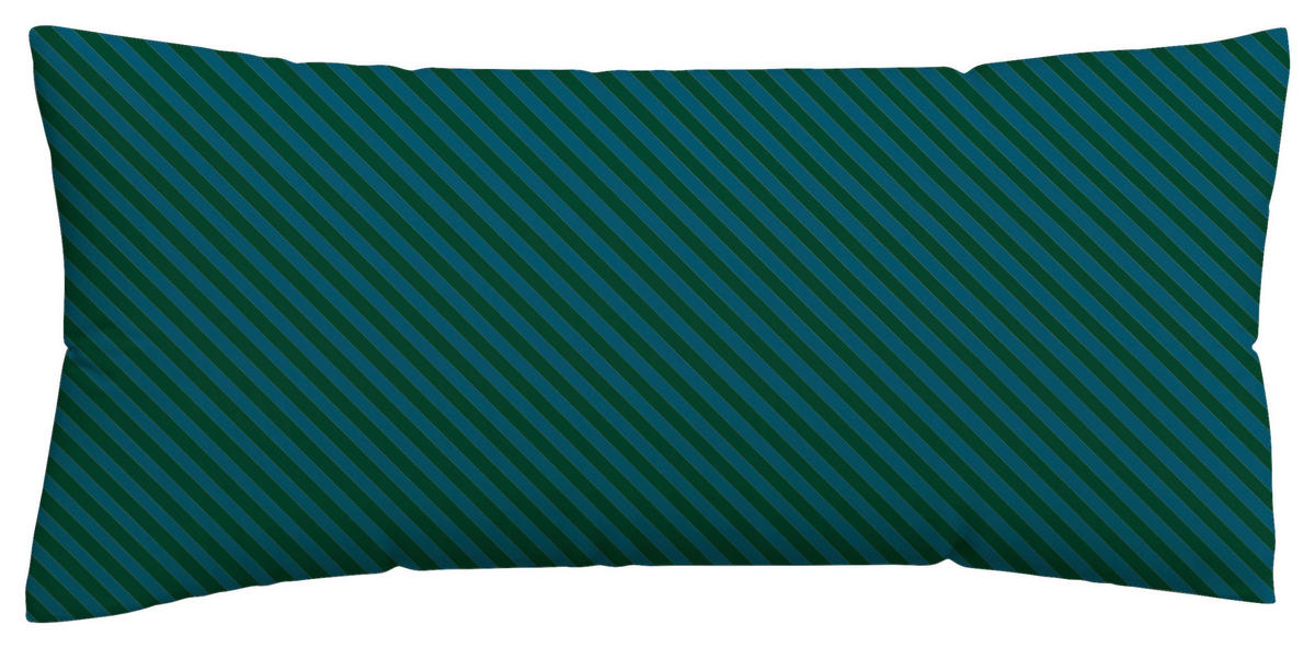 KOPFKISSENBEZUG WOVEN SATIN FADE 40/80 cm  - Dunkelgrün/Petrol, Basics, Textil (40/80cm) - Schlafgut