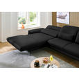 ECKSOFA in Echtleder Schwarz  - Schwarz, Design, Leder/Metall (193/332cm) - Dieter Knoll