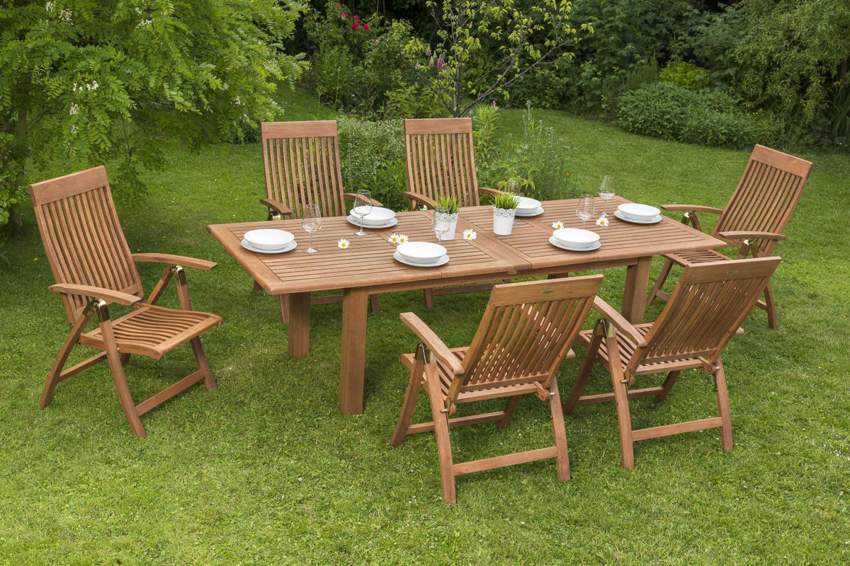 GARTENTISCH 180-260/100/75 cm Holz rechteckig  - Naturfarben, ROMANTIK / LANDHAUS, Holz (180-260/100/75cm) - Gardenson