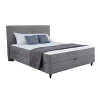 BOXBETT 120/200 cm  in Graublau  - Graublau/Schwarz, KONVENTIONELL, Kunststoff/Textil (120/200cm) - Carryhome