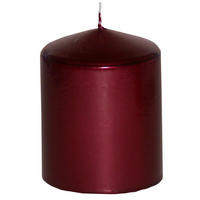 STUMPENKERZE 7,7/10 cm  - Dunkelrot, KONVENTIONELL (7,7/10cm)