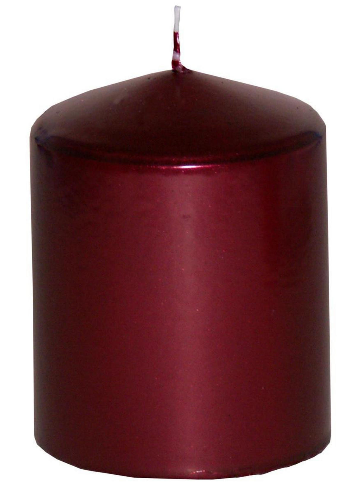 STUMPENKERZE 7,7/10 cm  - Dunkelrot, KONVENTIONELL (7,7/10cm)