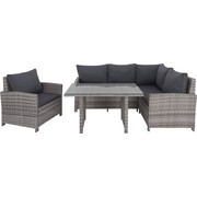 GARTENSET 14-teilig - Anthrazit/Hellgrau, Design, Glas/Kunststoff (186/143cm) - Ambia Garden