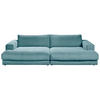 MEGASOFA in Cord Petrol  - Petrol/Schwarz, Design, Kunststoff/Textil (290/86/170cm) - Pure Home Lifestyle