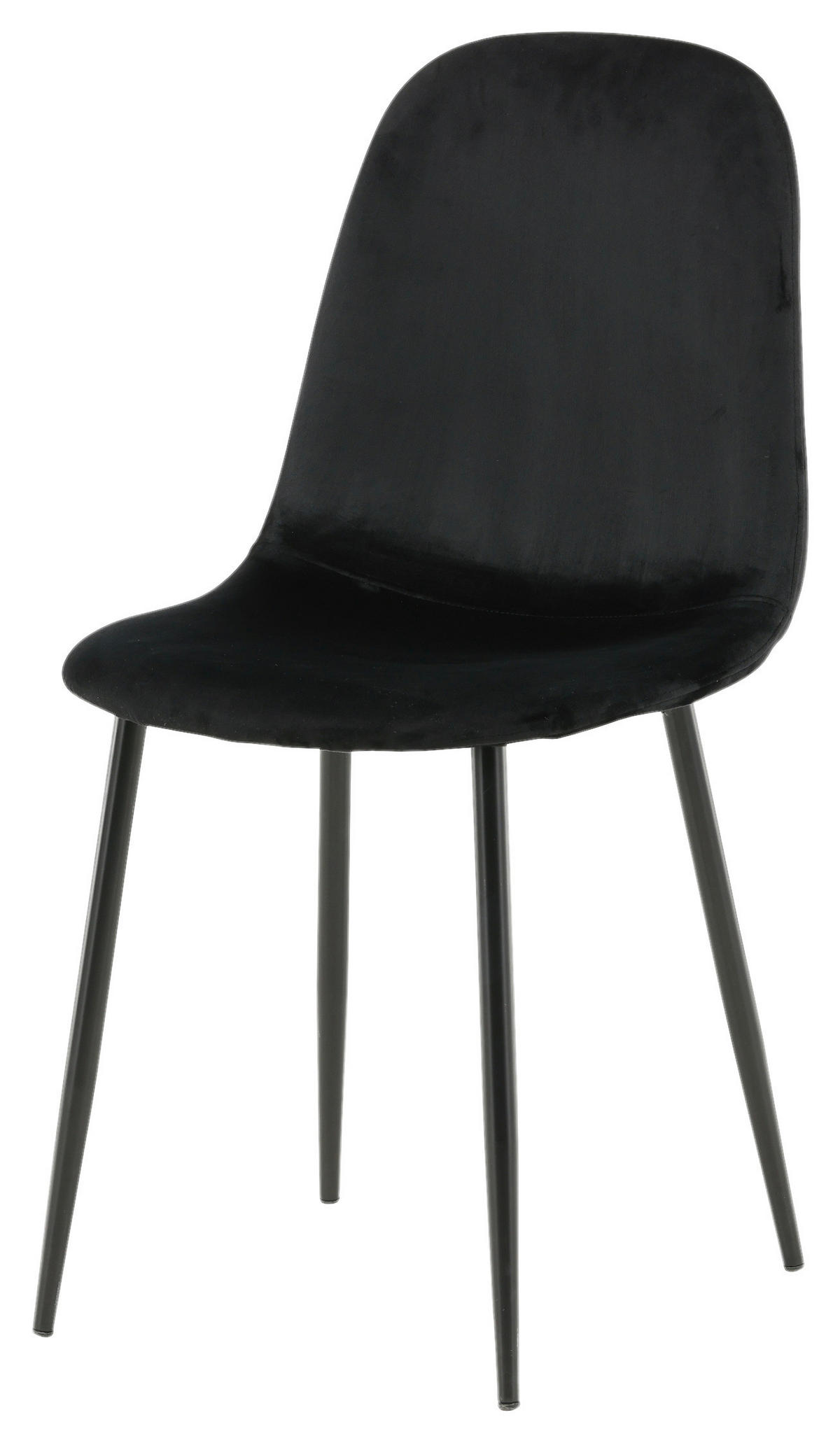 STOLSET 2 styck stål sammet  - svart, Design, metall/textil (44/88/53cm) - Livetastic