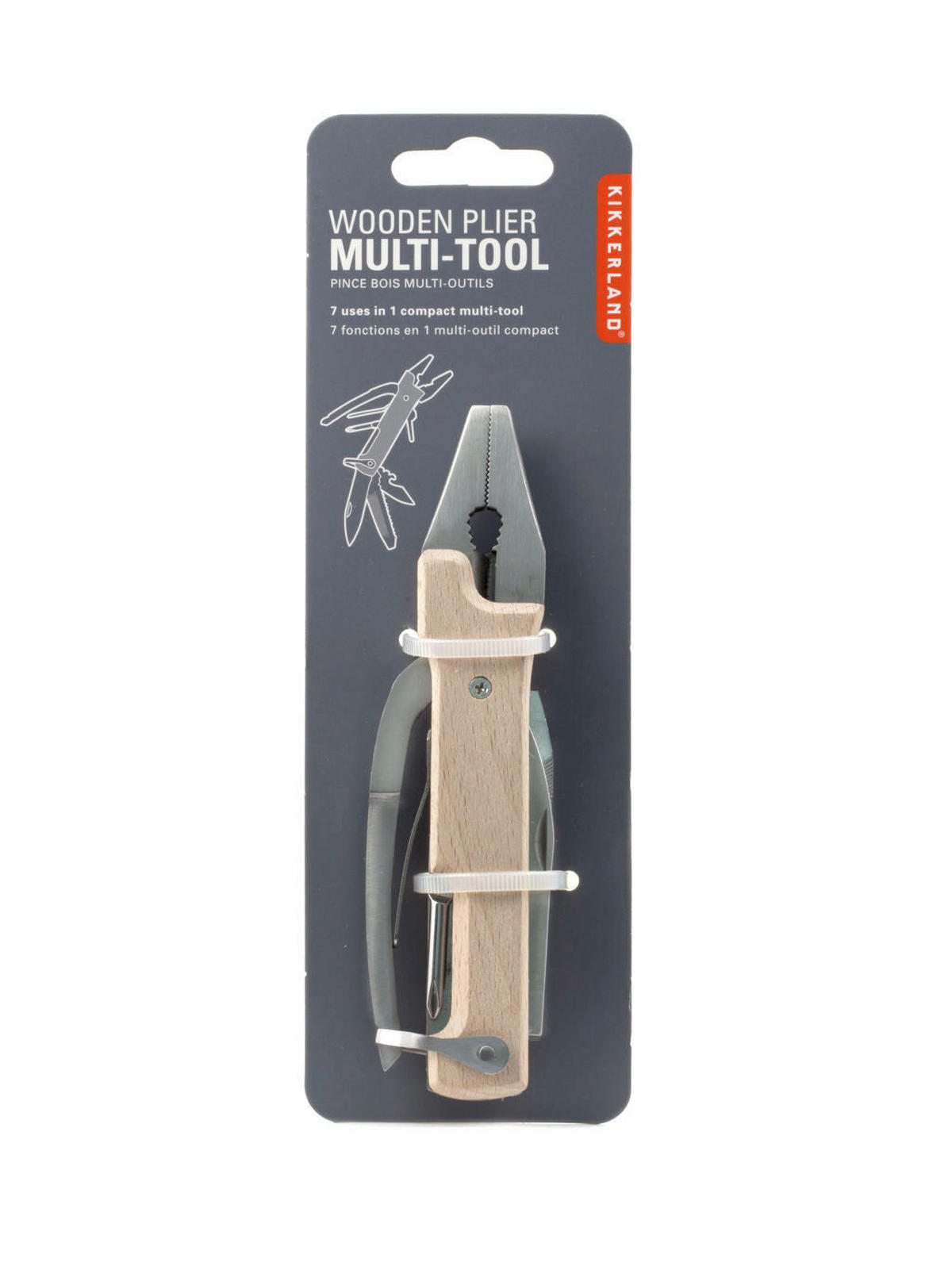 MULTIFUNKČNÉ NÁRADIE - viacfarebná, Basics, kov/drevo (7/3/22cm) - Kikkerland