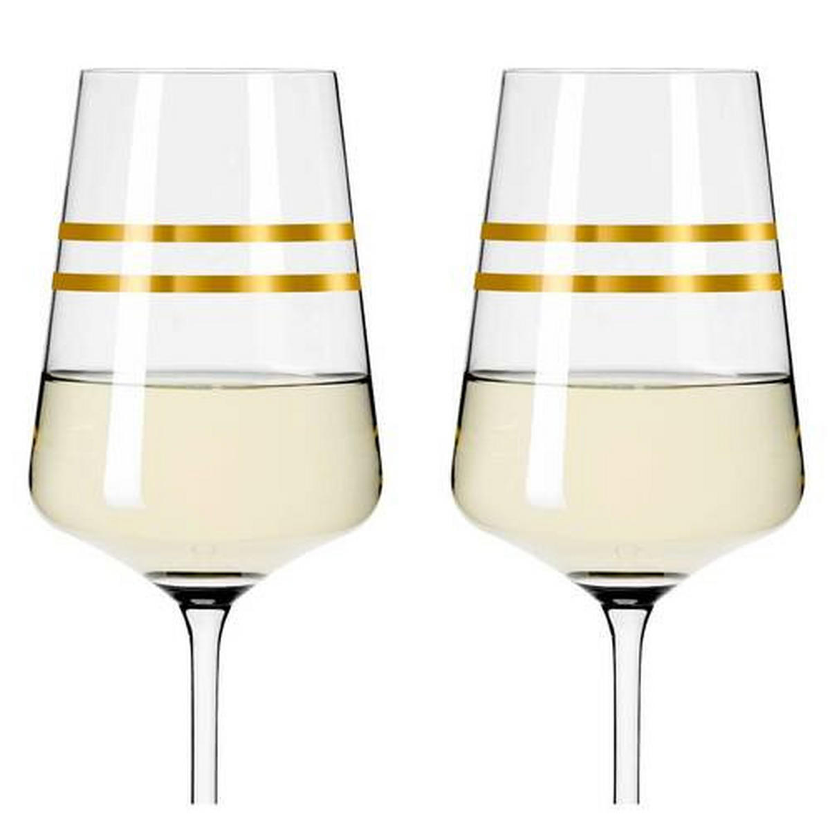 WEIßWEINGLAS Celebration Deluxe 400 ml 2-teilig  - Goldfarben, Glas (0,4cm) - Ritzenhoff