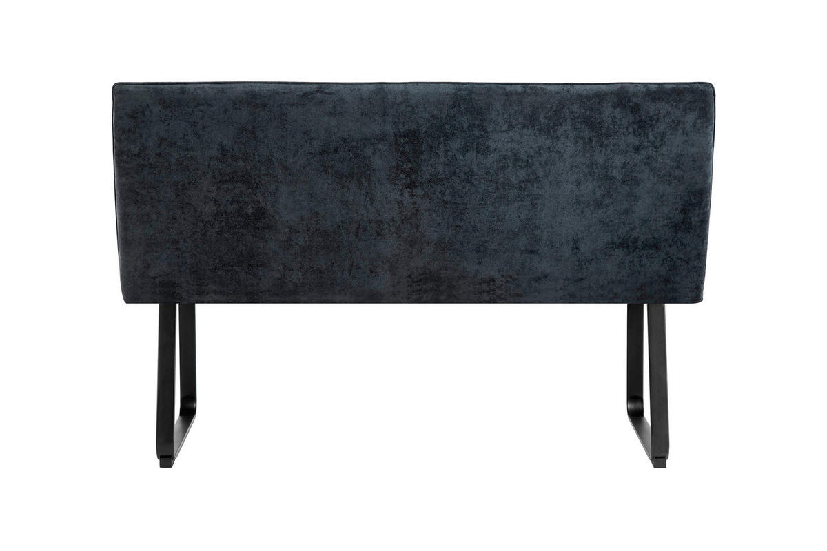 SITZBANK in Metall, Textil Dunkelgrau  - Dunkelgrau/Schwarz, MODERN, Textil/Metall (140/92/58cm) - MID.YOU