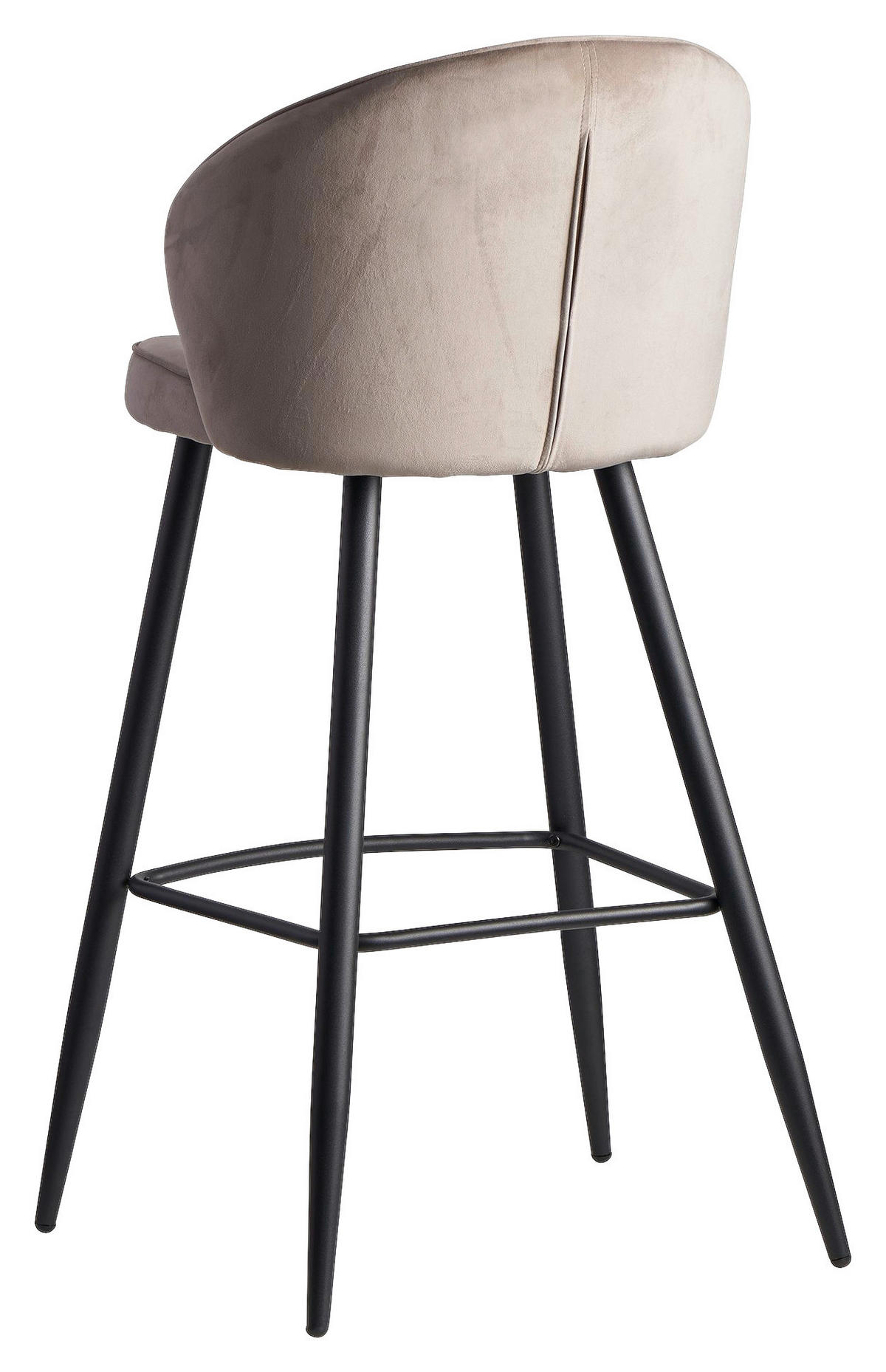 BARSKI STOL, bež  - črna/bež, Moderno, kovina/tekstil (56/102,5/52,5cm) - MID.YOU
