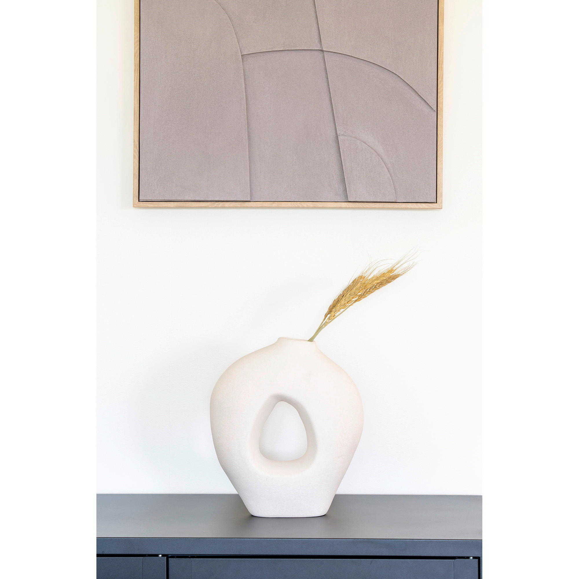 VASE  - Weiß, Design, Keramik (24/27.8/10.5cm)