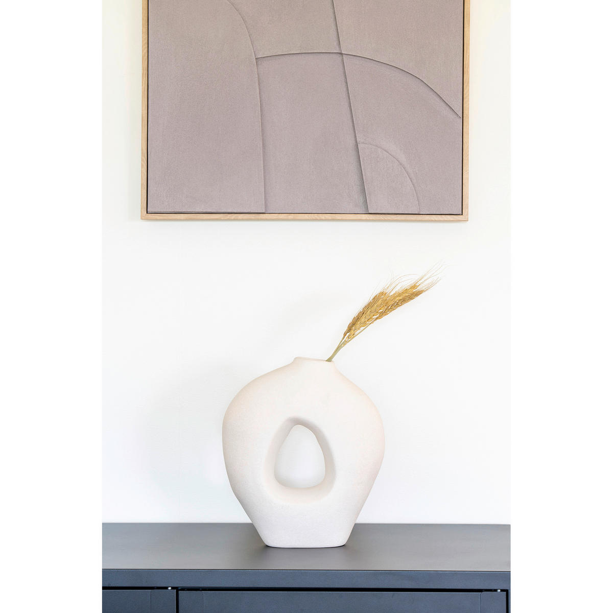 VASE  - Weiß, Design, Keramik (24/27.8/10.5cm)