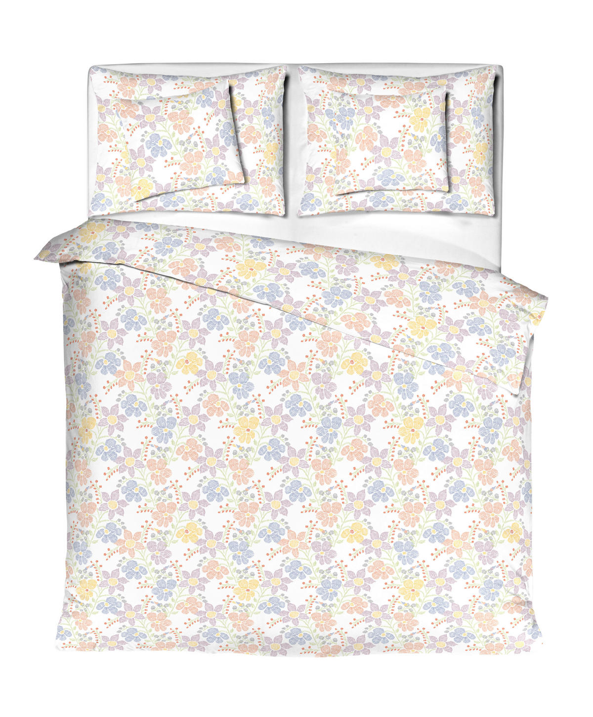 ÁGYNEMŰHUZAT-GARNITÚRA 220/200 cm  - színes, Basics, textil (220/200cm)