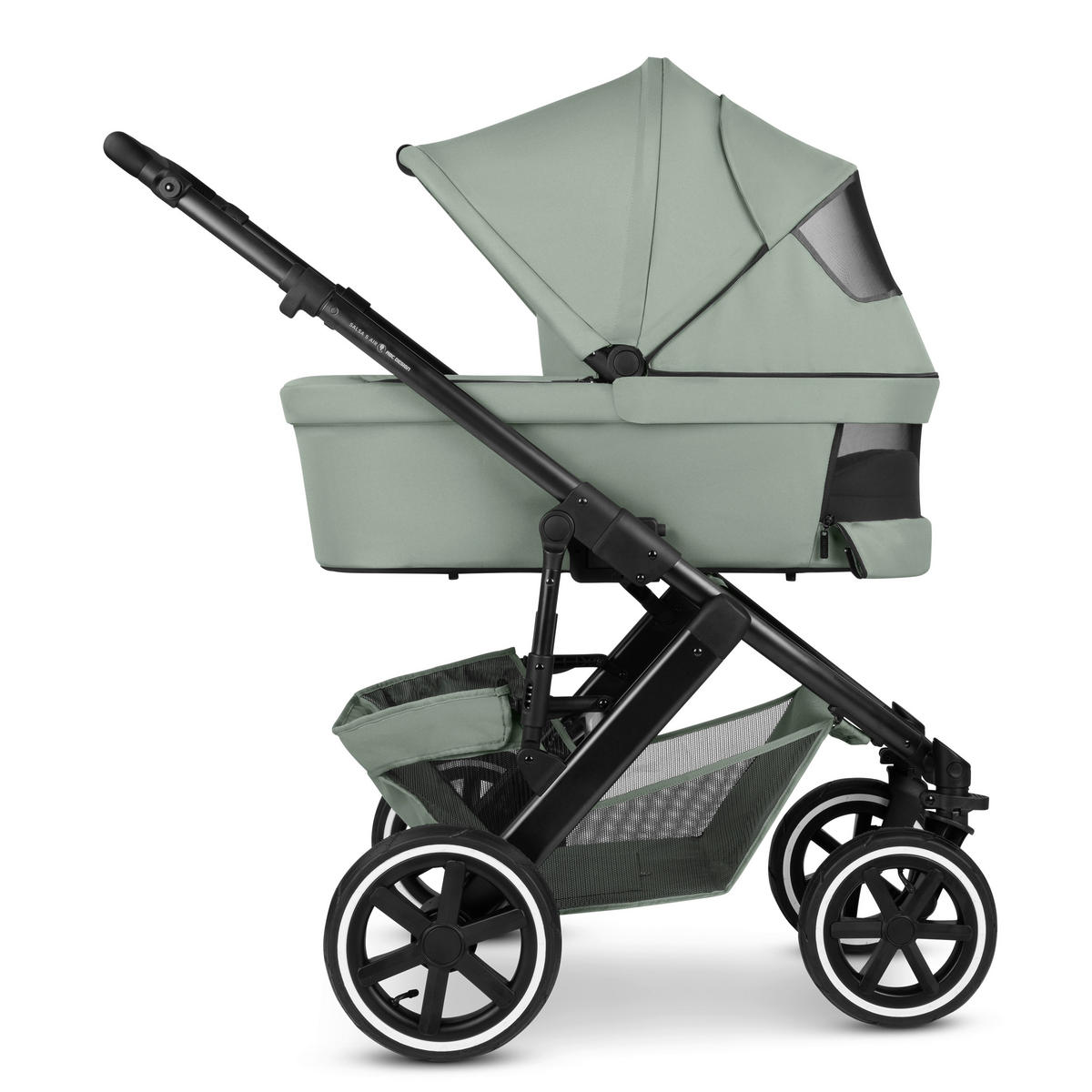 KINDERWAGEN Salsa 5 Air  - Pastellgrün/Schwarz, Basics, Textil/Metall (63/118/95,5cm) - ABC Design