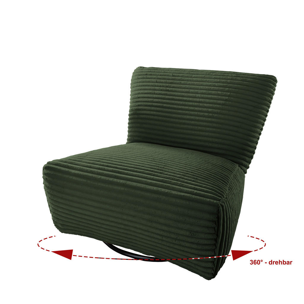 Thumbnail - Livetastic Xxl-Sessel, Grün, Textil, Uni, 95x77x94 cm, Made in EU, Stoffauswahl, erweiterbar (Typenauswahl), Sitzfläche ...