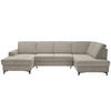 WOHNLANDSCHAFT in Webstoff Beige  - Beige/Schwarz, Konventionell, Textil/Metall (167/317/185cm) - Stylife