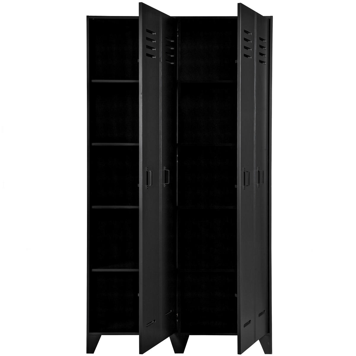 SPIND - Schwarz, Design, Holz/Metall (103/187/40cm) - Livetastic