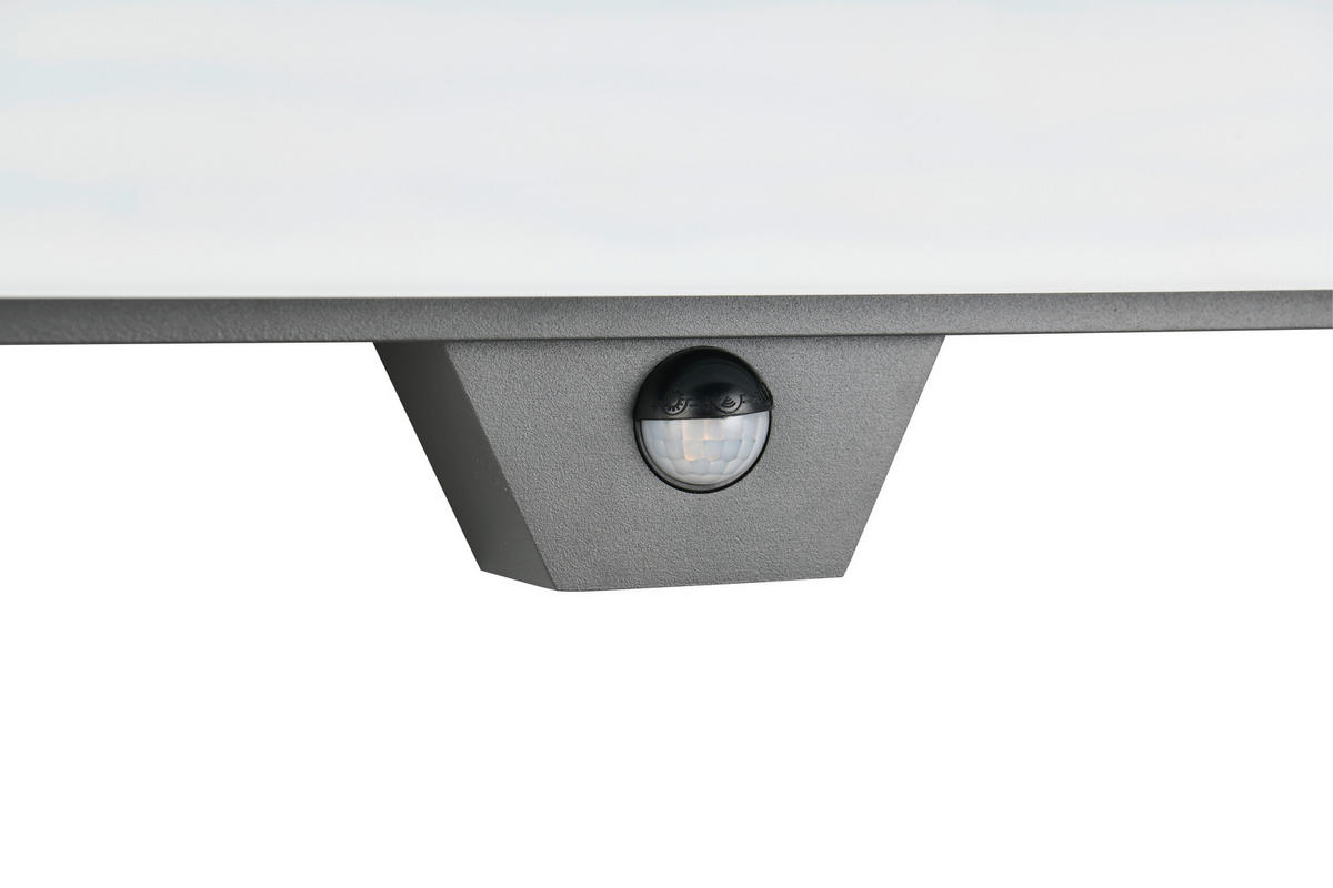 AUßENWANDLEUCHTE   - Anthrazit/Weiß, Design, Kunststoff/Metall (20,5/40/6,5cm)