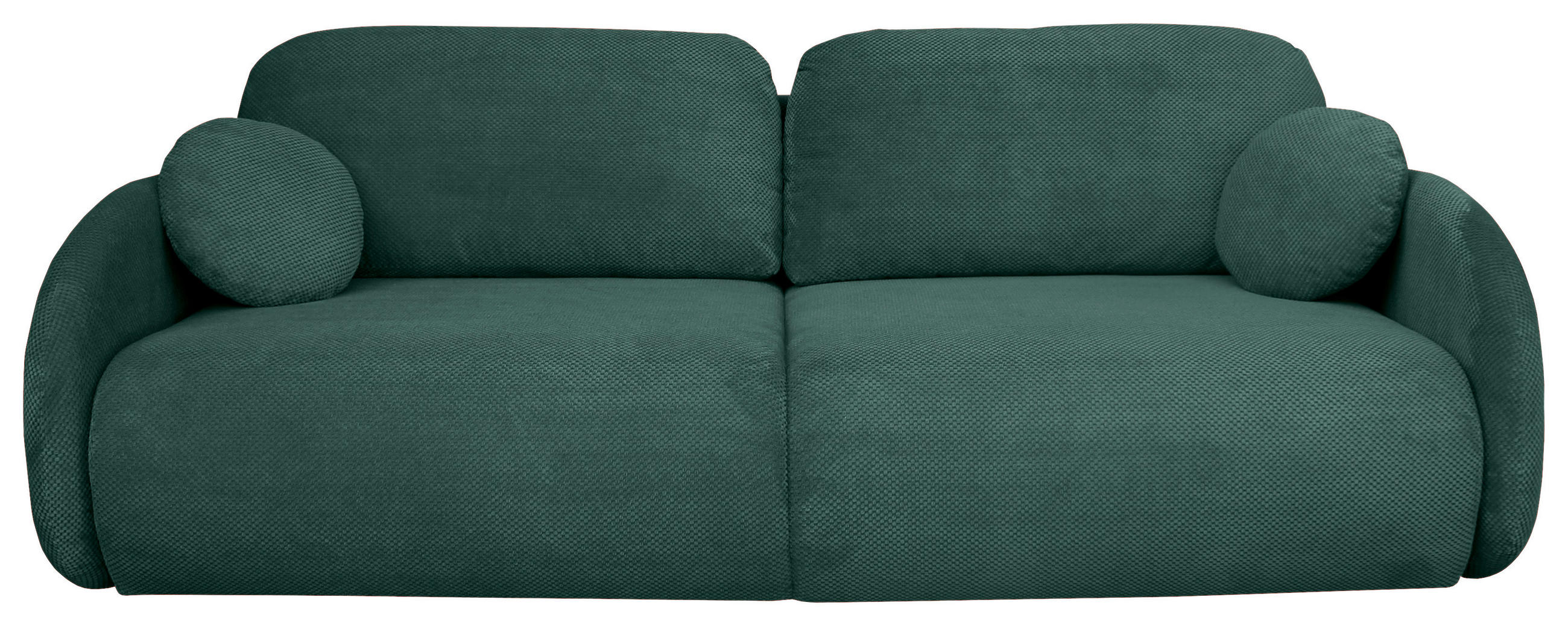 SCHLAFSOFA Chenille Grün  - Schwarz/Grün, KONVENTIONELL, Kunststoff/Textil (222/90/100cm) - Carryhome