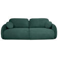 SCHLAFSOFA Chenille Grün  - Schwarz/Grün, KONVENTIONELL, Kunststoff/Textil (222/90/100cm) - Carryhome