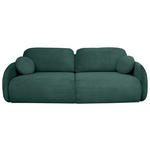 SCHLAFSOFA Chenille Grün  - Schwarz/Grün, KONVENTIONELL, Kunststoff/Textil (222/90/100cm) - Carryhome
