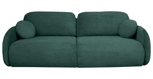 SCHLAFSOFA Chenille Grün - Schwarz/Grün, KONVENTIONELL, Kunststoff/Textil (222/90/100cm) - Carryhome