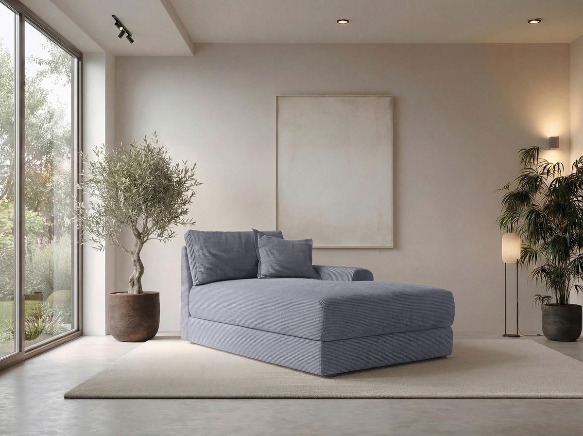BIGSOFA Cord Dunkelgrau  - Dunkelgrau/Schwarz, MODERN, Kunststoff/Textil (117/93/190cm) - Carryhome