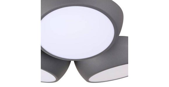 LED-DECKENLEUCHTE 52/48,5/12,5 cm   - Anthrazit, LIFESTYLE, Metall (52/48,5/12,5cm) - Novel