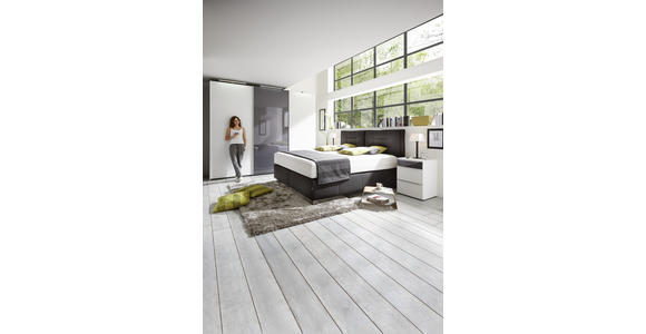BOXSPRINGBETT 180/200 cm in Rot - Rot/Alufarben, KONVENTIONELL, Textil (180/200cm) - Dieter Knoll