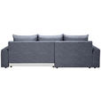 ECKSOFA in Mikrofaser Blau  - Blau/Schwarz, KONVENTIONELL, Kunststoff/Textil (169/295cm) - Carryhome