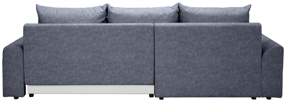ECKSOFA in Mikrofaser Blau  - Blau/Schwarz, KONVENTIONELL, Kunststoff/Textil (169/295cm) - Carryhome